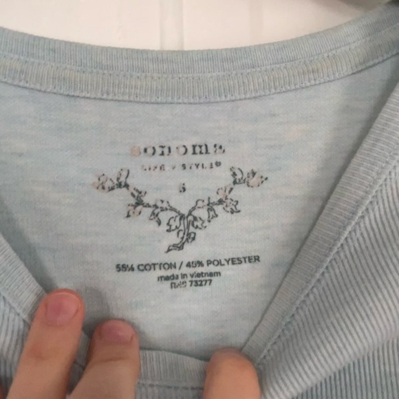 Blue vintage long sleeve top - Picture 3 of 3